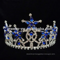 Moda Design Floco de neve azul Tiara Crown Pageant para o sexo masculino